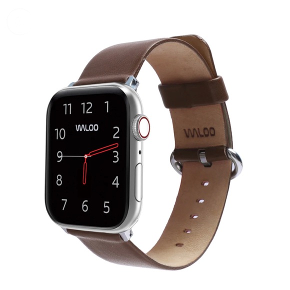 🆕 Firs Apple Watch “Waloo” Brown Leather Grain Band, 38/40mm Fits Apple Watch - Picture 2 of 4